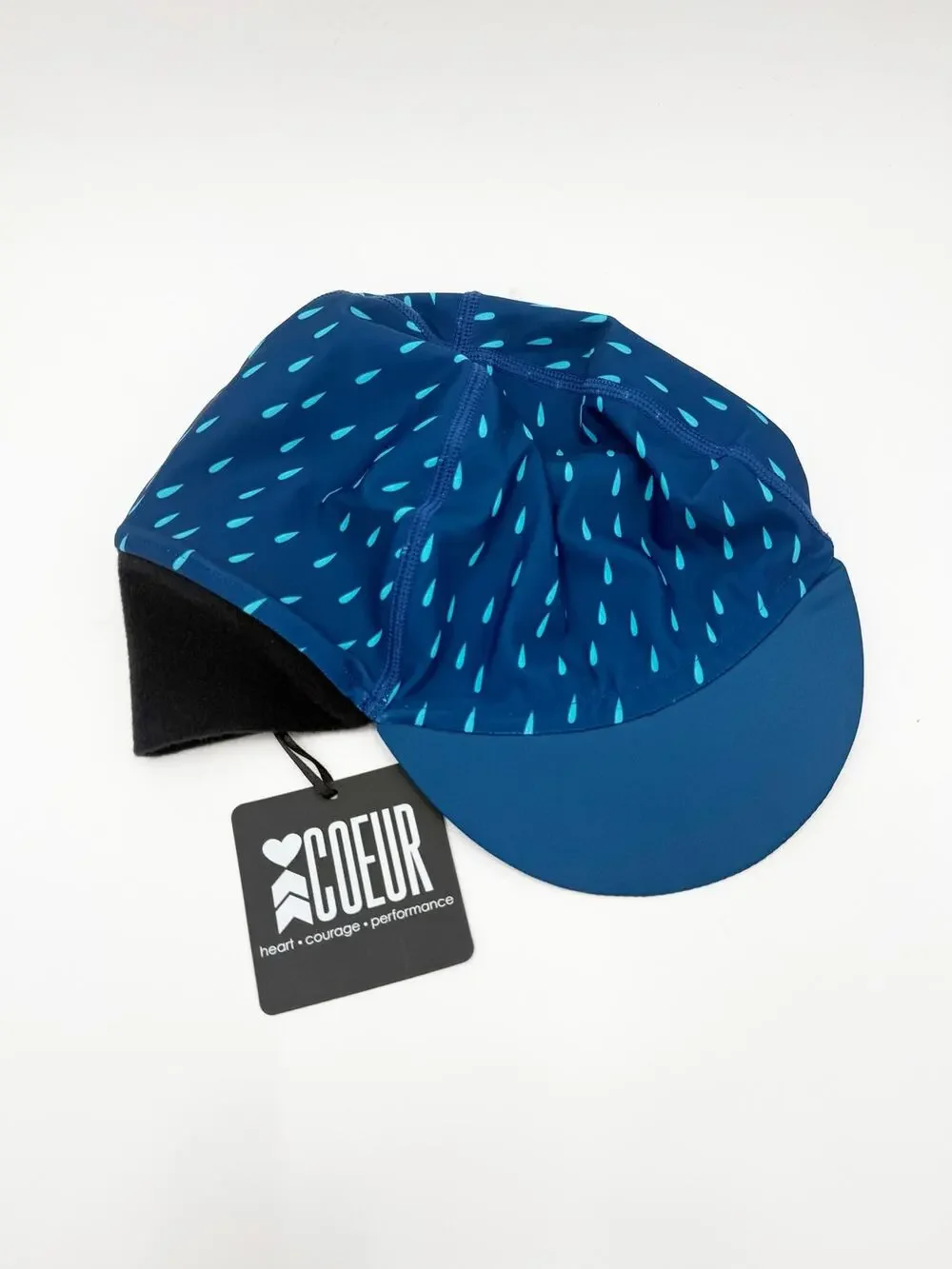Coeur Thermal Cycling Cap One Size NWT Puddles Raindrop Hat Triathlon Sports NWT